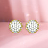6.5CTW White Sapphire Cluster Flower Stud Earrings