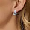 4.2CTW Round Cut White Sapphire Stud Earrings