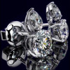 4.2CTW Round Cut White Sapphire Stud Earrings