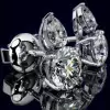 4.2CTW Round Cut White Sapphire Stud Earrings