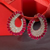 Nature Inspired 16CTW Oval Cut Ruby Statement Earrings