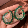 Nature Inspired 16CTW Oval Cut Ruby Statement Earrings
