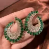 Nature Inspired 16CTW Oval Cut Ruby Statement Earrings