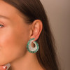 Nature Inspired 16CTW Oval Cut Ruby Statement Earrings