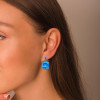 10CTW Asscher Cut Aquamarine Drop Earrings
