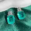 22ctw Cushion Cut Paraiba Tourmaline Earrings