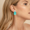 22ctw Cushion Cut Paraiba Tourmaline Earrings