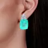 22ctw Cushion Cut Paraiba Tourmaline Earrings