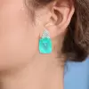 22ctw Cushion Cut Paraiba Tourmaline Earrings
