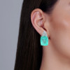 22ctw Cushion Cut Paraiba Tourmaline Earrings