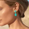 24ctw Pear Cut Paraiba Tourmaline Drop Earrings