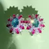6ctw Oval Cut Green Blue Paraiba Tourmaline Flower Earrings