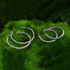 Pear Cut Rainbow Sapphire Hoop Earrings
