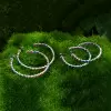 Pear Cut Rainbow Sapphire Hoop Earrings