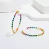 Pear Cut Rainbow Sapphire Hoop Earrings