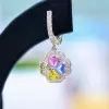 Multi-color Sapphire Clover Drop Earrings