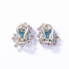 Emerald Cut Aquamarine Stud Earrings
