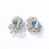 Emerald Cut Aquamarine Stud Earrings