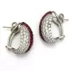 Invisible Set Ruby Stud Earrings