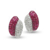 Invisible Set Ruby Stud Earrings