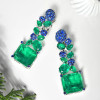 11.2ctw Asscher Cut Emerald Statement Earrings