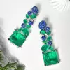 11.2ctw Asscher Cut Emerald Statement Earrings