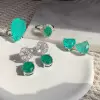 13ctw Oval Cut Paraiba Tourmaline Flower Earrings
