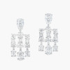 Pear Cut White Sapphire Chandelier Statement Earrings