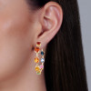 8ctw Inside Out Rainbow Sapphire Hoop Earrings