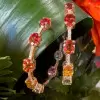 8ctw Inside Out Rainbow Sapphire Hoop Earrings