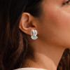 Vintage Nature Inspired White Sapphire Earrings