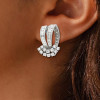 Vintage Nature Inspired White Sapphire Earrings