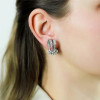 Vintage Nature Inspired White Sapphire Earrings