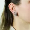 Vintage Nature Inspired White Sapphire Earrings