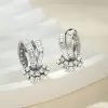 Vintage Nature Inspired White Sapphire Earrings