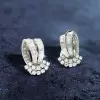 Vintage Nature Inspired White Sapphire Earrings