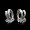 Vintage Nature Inspired White Sapphire Earrings
