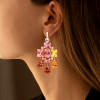 18ctw Multicolor Sapphire Statement Chandelier Earrings