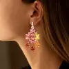 18ctw Multicolor Sapphire Statement Chandelier Earrings