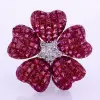 17ctw Ruby Flower Statement Stud Earrings