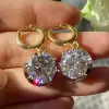 10ctw White Sapphire Ball Back Vintage Drop Earrings