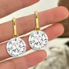 10ctw White Sapphire Ball Back Vintage Drop Earrings