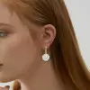 10ctw White Sapphire Ball Back Vintage Drop Earrings