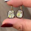 10ctw Cushion Cut White Sapphire Drop Earrings