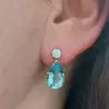 8ctw Pear Cut Aquamarine Drop Earrings
