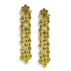 Peridot and Orange Sapphire Fringe Chandelier Earrings