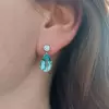 8ctw Pear Cut Aquamarine Drop Earrings