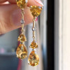 8ctw Vintage Citrine Yellow Sapphire Drop Earrings
