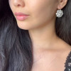 24.6ctw White Sapphire Cluster Flower Drop Earrings