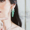 25ctw Emerald & Opal Statement Earrings